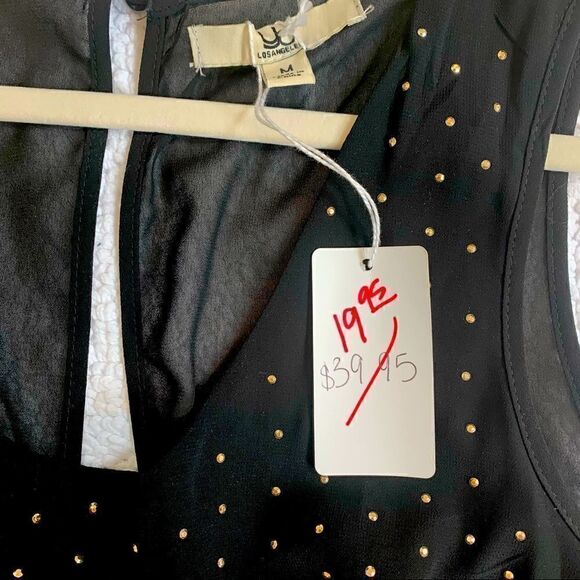 NWT! Ya Los Angeles Black Bedazzled Romper Women’s Size Medium (M) - Picture 9 of 11